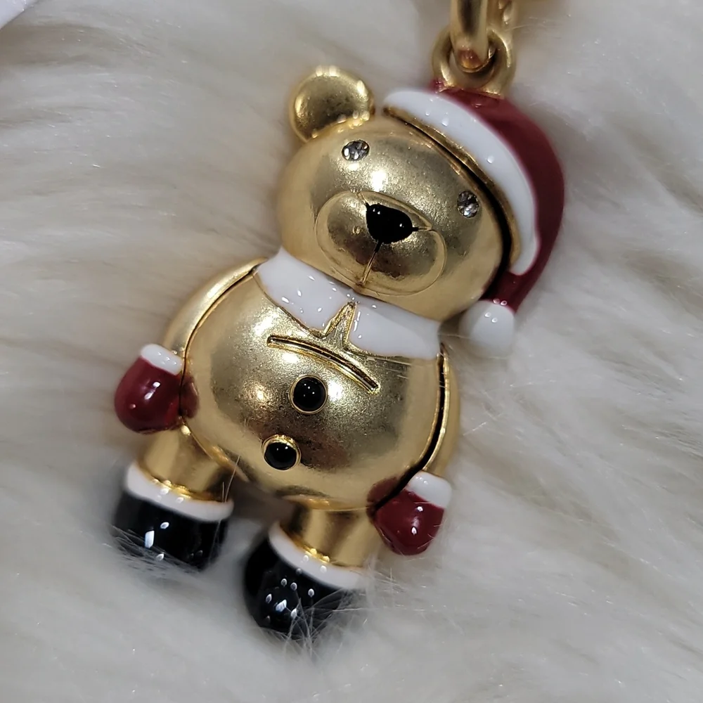 Coach 3D Santa Bear Bag Charm - Picture 2 of 4